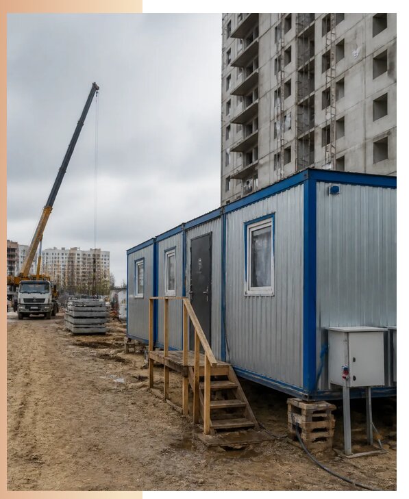 Аренда строительных вагончиков для рабочих в Коркине